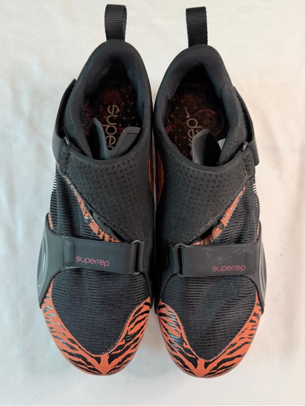 Nike SuperRep Cycle Indoor Cycling Shoes Tiger Print Black Orange Women’s‎ 10